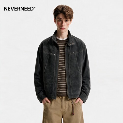 NEVERNEED哈灵顿单面绒夹克男女
