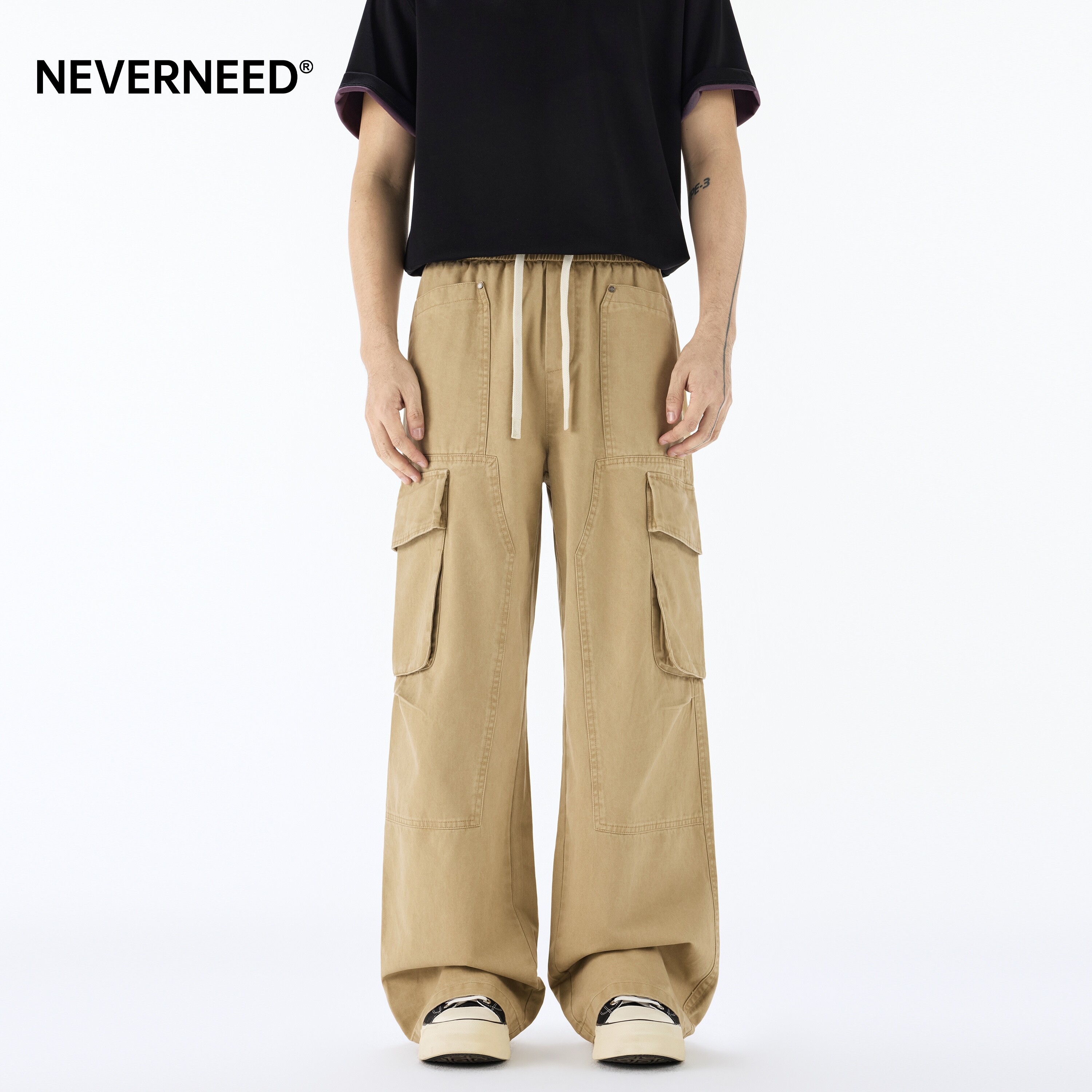 NEVERNEED纯棉工装休闲裤男女图片
