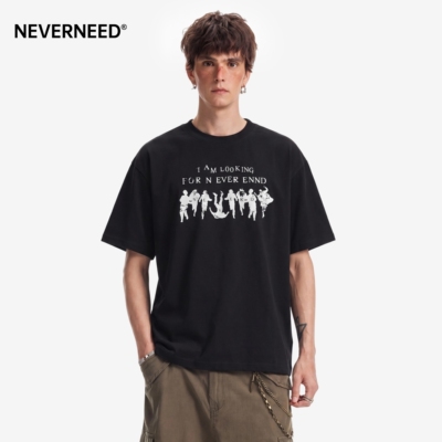 NEVERNEED索罗娜圆领短袖T恤男女