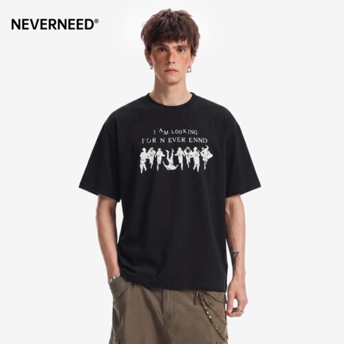 NEVERNEED索罗娜圆领短袖T恤男女