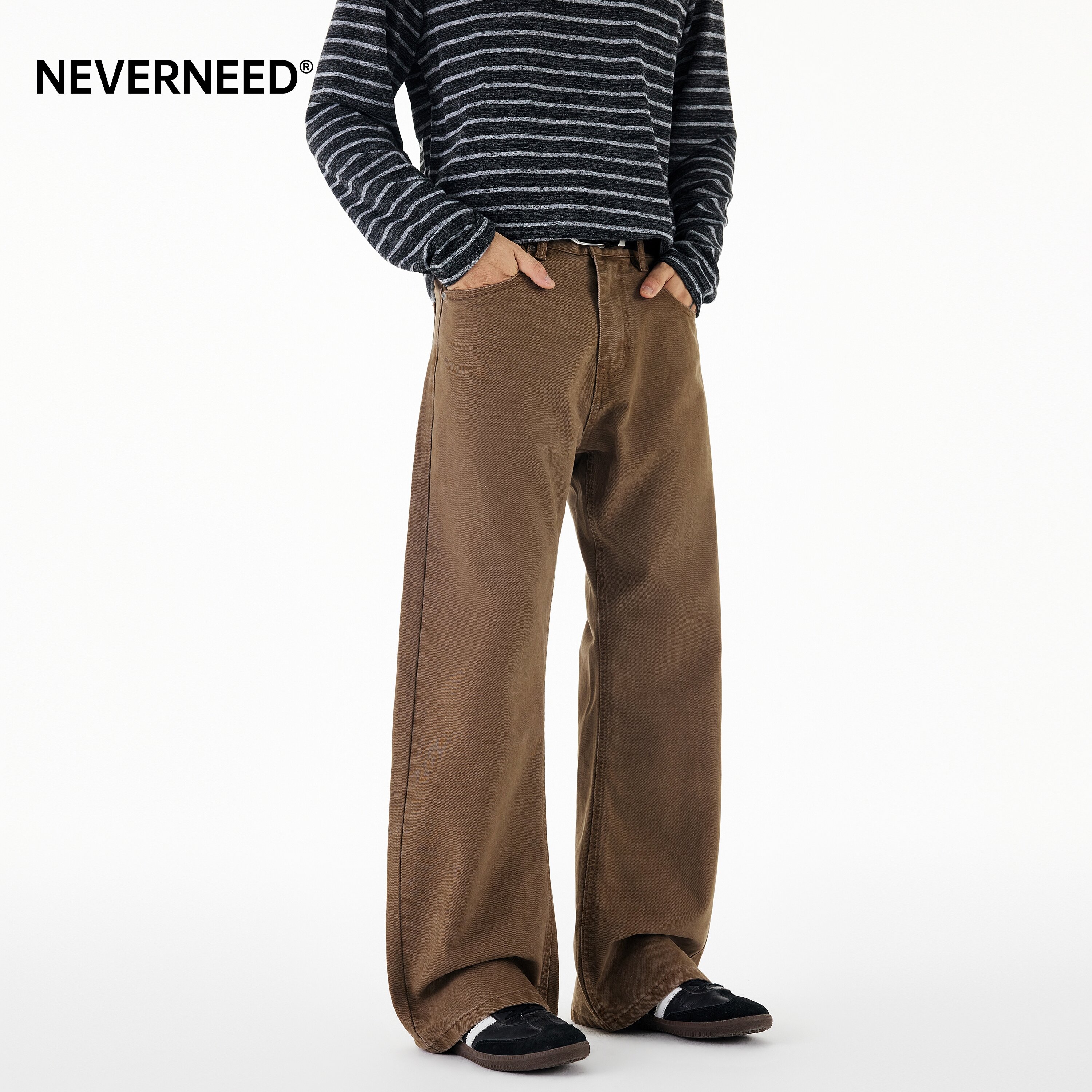 NEVERNEED莱赛尔天丝直筒牛仔裤图片