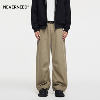 NEVERNEED纯棉工装休闲裤男女