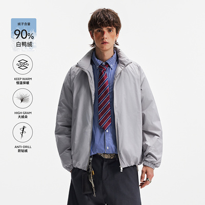 NEVERNEED飞行员立领羽绒服男女