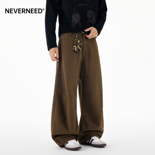 NEVERNEED直筒休闲裤男女