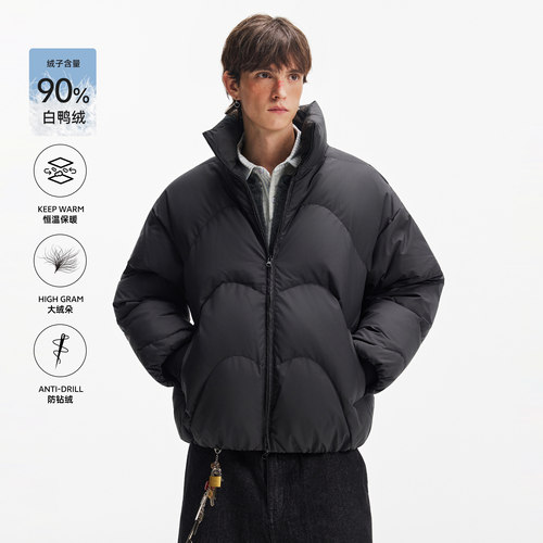 NEVERNEED三防特氟龙羽绒服男