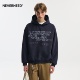 美式 NEVERNEED重磅字母印花短款 加绒连帽卫衣男女秋冬季 套头上衣