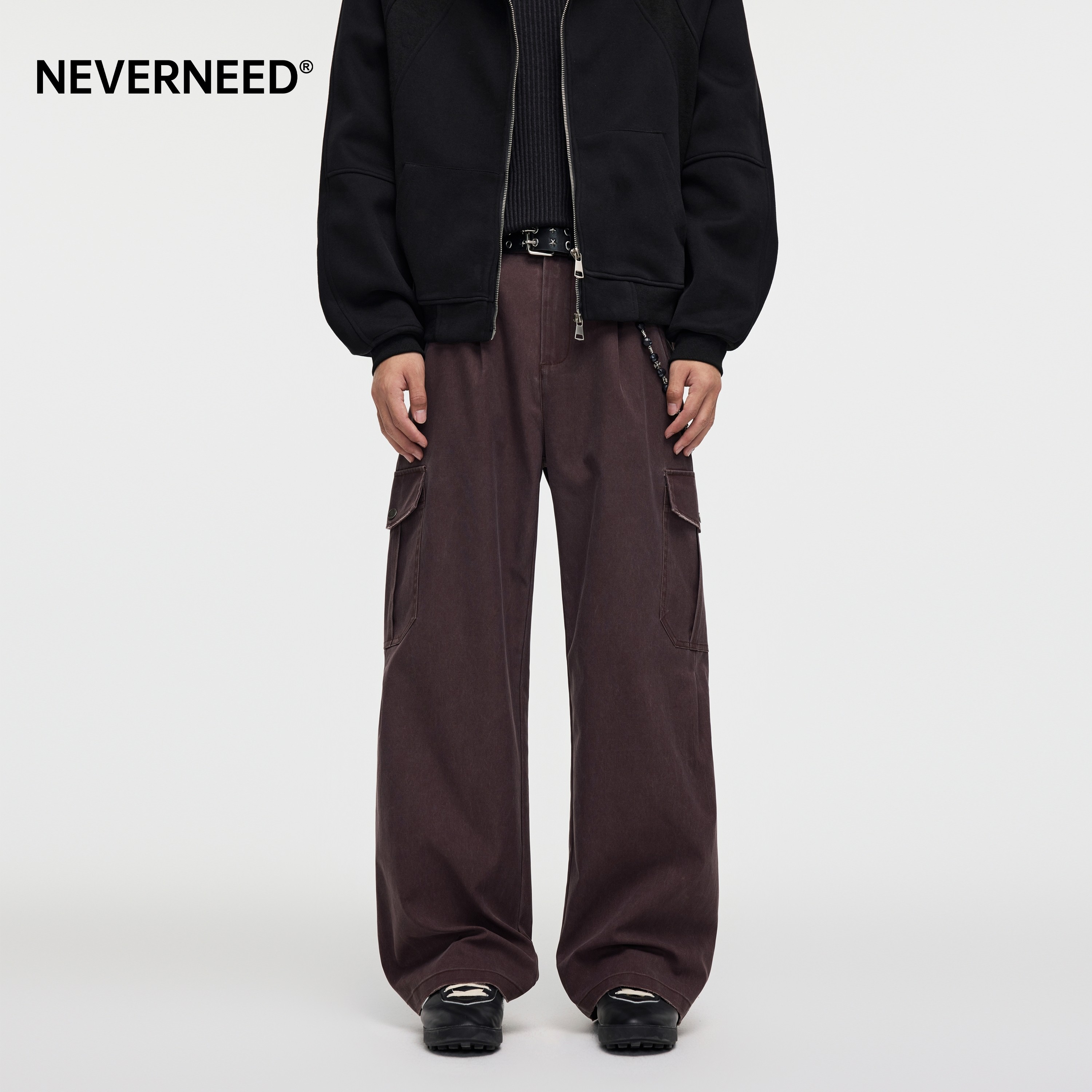 NEVERNEED美式街头工装休闲裤男图片