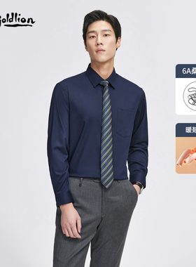 金利来outlets新款男士弹力柔软商务休闲长袖衬衫男款高级感衬衣