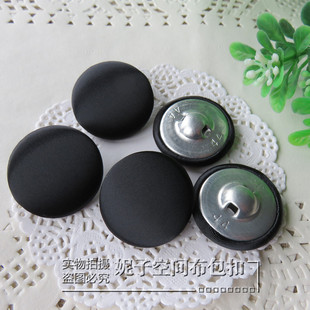 黑色缎面包布纽扣亮面衬衫礼服西装上衣毛衣春秋羊毛衣开衫小扣子