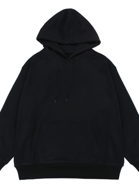 【清仓不退不换】420g重磅纯棉连帽卫衣纯色简约运动帽衫男女卫衣