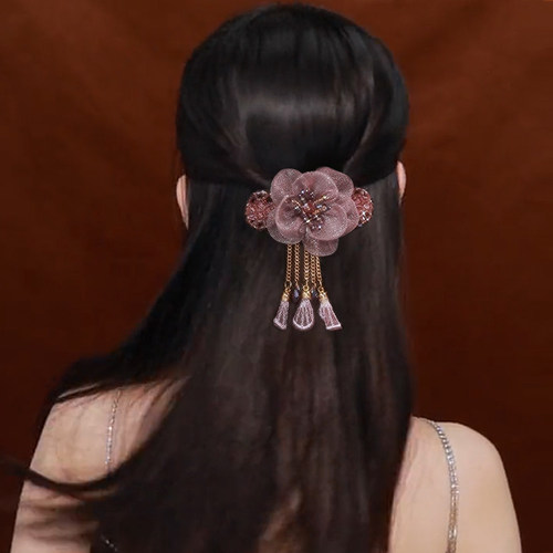 精致流苏高级感发夹一字夹头饰