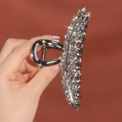 抓夹闪钻高级感发夹2025年新款