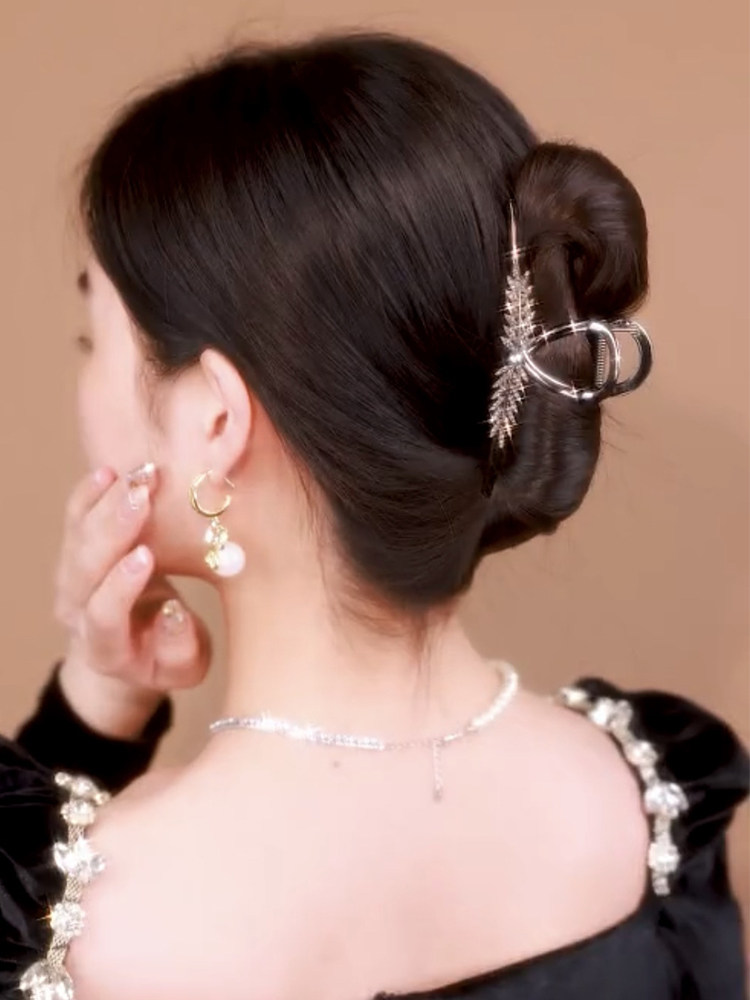 气质麦穗发夹女抓夹后脑勺高级感古风发卡夹子头饰鲨鱼夹2025新款