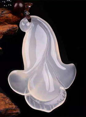 天然正品玛瑙玉吊坠兰花十二生肖守护神玉石项链本命佛玉佩男女