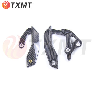 适用新款BMW 宝马S1000XR摩托车改装碳纤维后脚跟护板 脚踏挡板