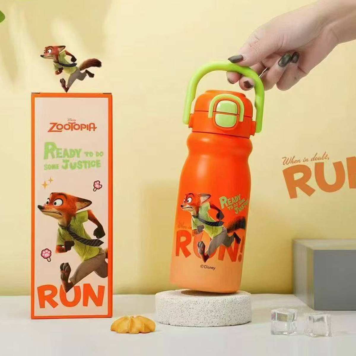 迪士尼可爱儿童吸管直饮两用316不锈钢保温杯男女孩学生专用水壶