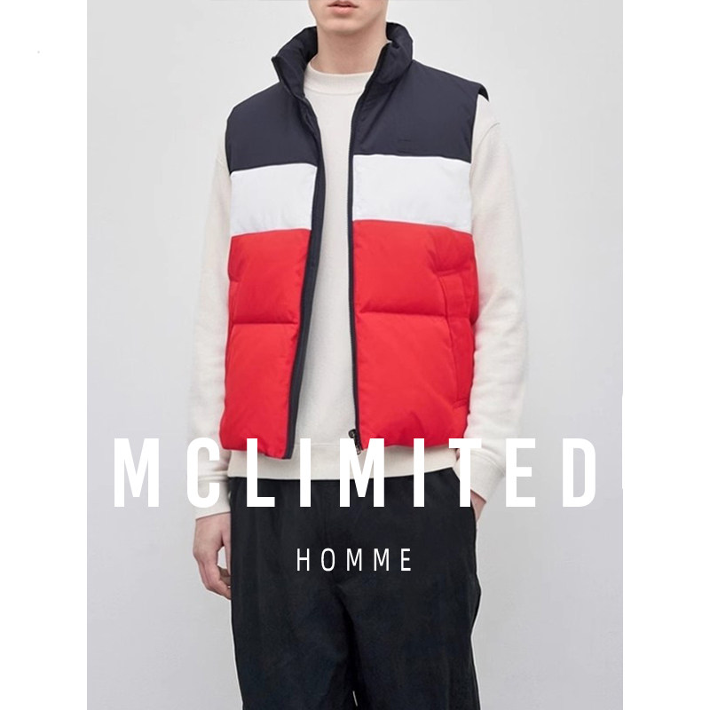 MCLimited / 進口梭織面料 80鴨絨加厚男士撞色立領羽絨馬甲 8048,男装,羽绒马甲,淘宝优惠券,粉丝福利购,淘宝优惠卷