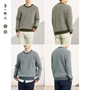 8002 触感柔软 男士 环保素材 人字形纹理 加厚圆领毛衣 McLimited