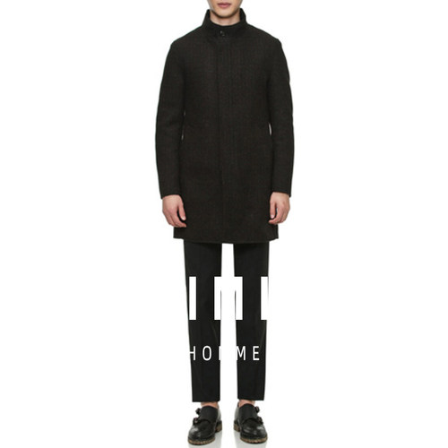 高端暗格進口面料立領羊毛大衣