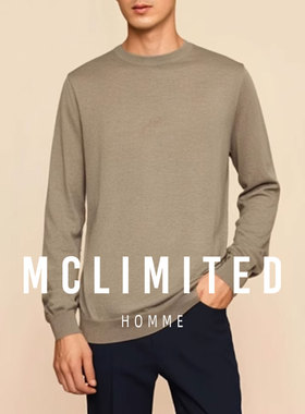 Mclimited-8049 男士纯色圆领针织衫打底衫 高尔夫功能性全棉纱线