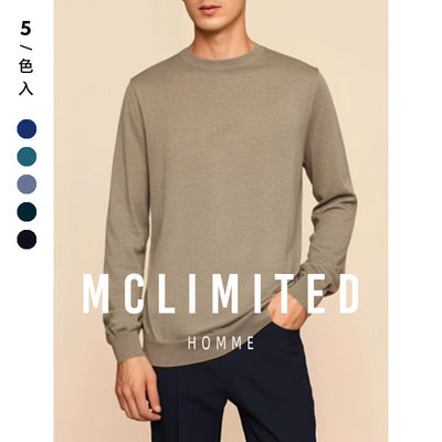 MClimited圆领针织衫全面纱线