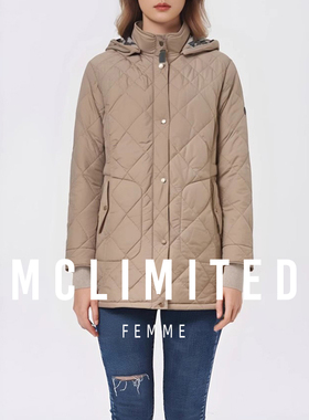 MCLimited 經典英倫貴族風 大氣穩重 女士保暖連帽輕便棉服 9131