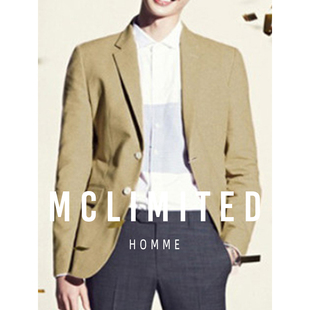 休闲西服 男士 修身 薄款 配兜巾 McLimited 透气棉麻面料 8163