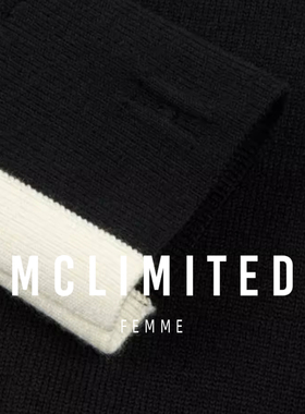 McLimited-9018 女士圆领针织衫净版打底衫 经典撞色设计羊毛紗線