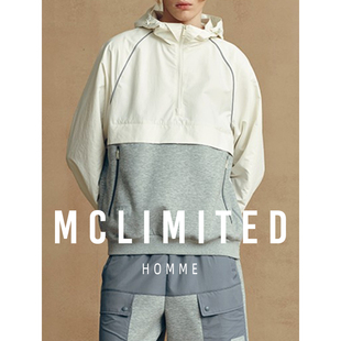 McLimited-8443 高尔夫球场男士连帽拼色夹克 平纹针织功能面料