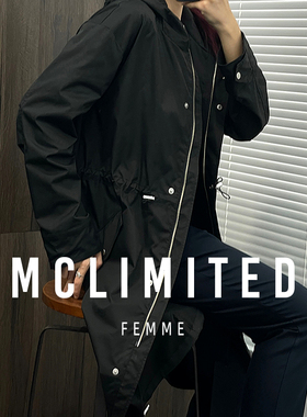 日單 / 進口LIMONTA面料 防風防潑水 女士商務休閑連帽風衣 8032