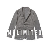 8016 棉麻面料时尚 男士 韩版 McLimited 薄款 休闲西服 修身 千鸟格