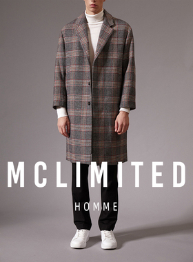 McLimited-8244 男士連帽夾棉保暖毛呢大衣 澳洲加厚羊毛面料