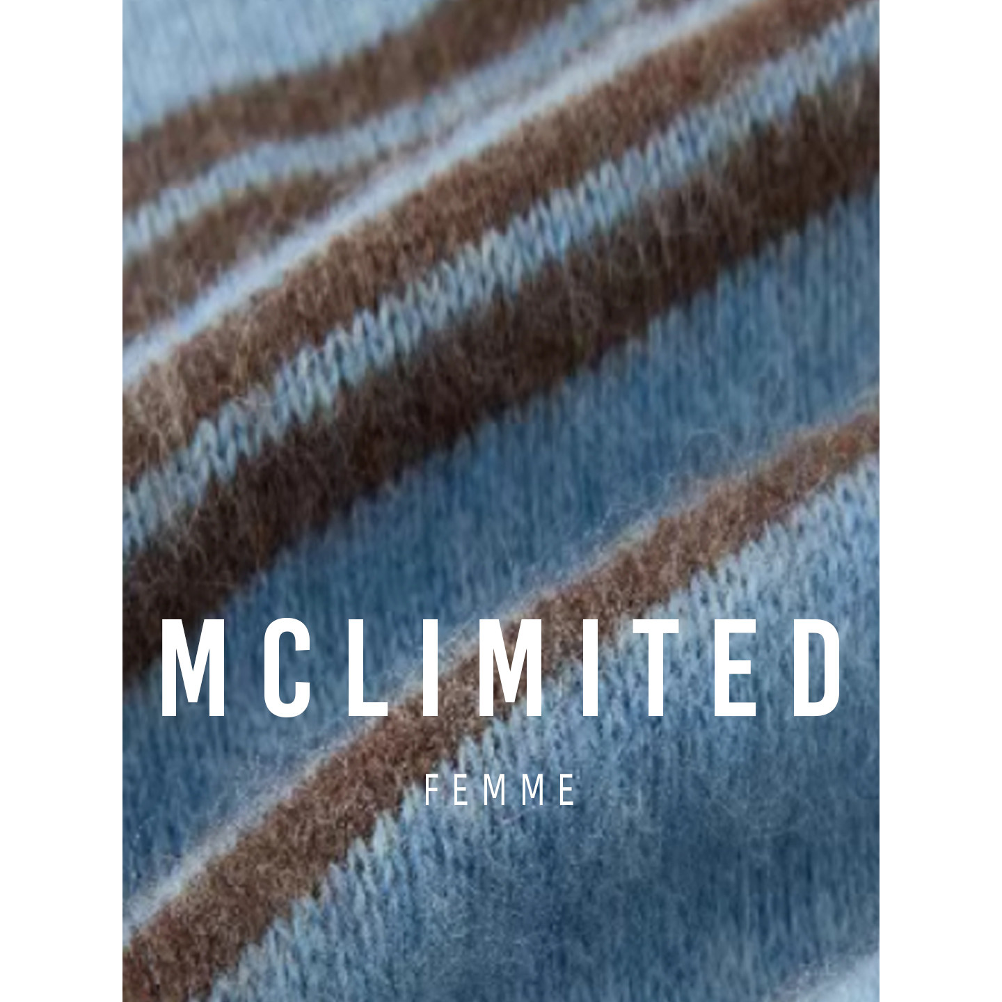 McLimited-9023 女士圆领针织开衫 羊毛羊驼毛混纺 精致条纹撞色