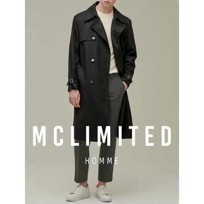 McLimited-8122 男士战壕中长款风衣 英伦风 进口精梳羊毛面料