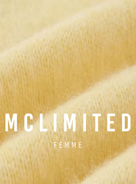 McLimited-9017 女士圆领针织开衫毛衣外套 羊毛羊驼毛混纺紗線