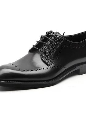 意大利进口沙驰男鞋商务正装布洛克皮鞋SM2A9A0452男士SM2A9A0451