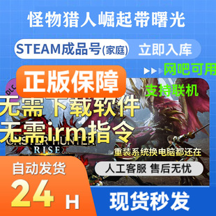 steam正版成品号怪物猎人崛起带曙光 多人在线可联机畅玩支持网吧