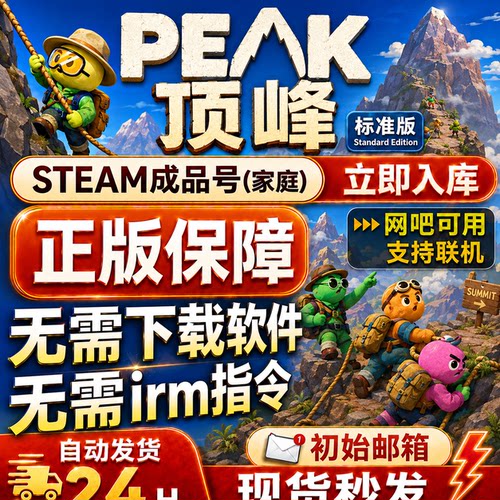 steam正版成品PEAK顶峰 成品国区全球区新家庭网吧