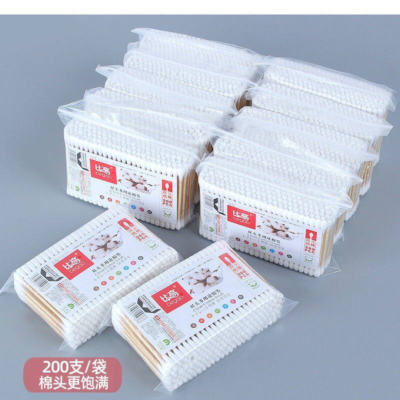 比高棉签家用一次性棉签独立包装掏耳朵挖耳棉签双头木棒卫生消毒