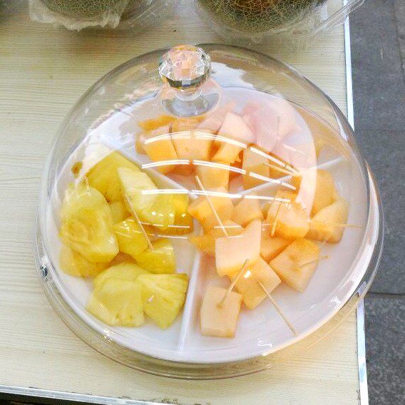 仿瓷密胺多格三格四格超市水果盘促销试吃盘带盖塑料圆形甜品架|msdalam kategori pinggan mangkuk, pinggan mangkuk, mangkuk buah-buahan/plat buah-buahan/bakul buah-buahan - dari Buy2taobao.com untuk memberikan perkhidmatan ejen Taobao profesional membeli