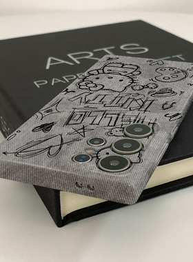 黑线蒂蒂新款菲林壳s23+硬壳适用三星s24ultra华为OPPO苹果VIVO手机壳s22十/s21/a54/note10plus的保护套