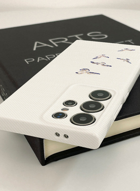 五只海鸥新款菲林壳s23+硬壳适用三星s24ultra华为OPPO苹果VIVO手机壳s22十/s21/a54/note10plus的保护套