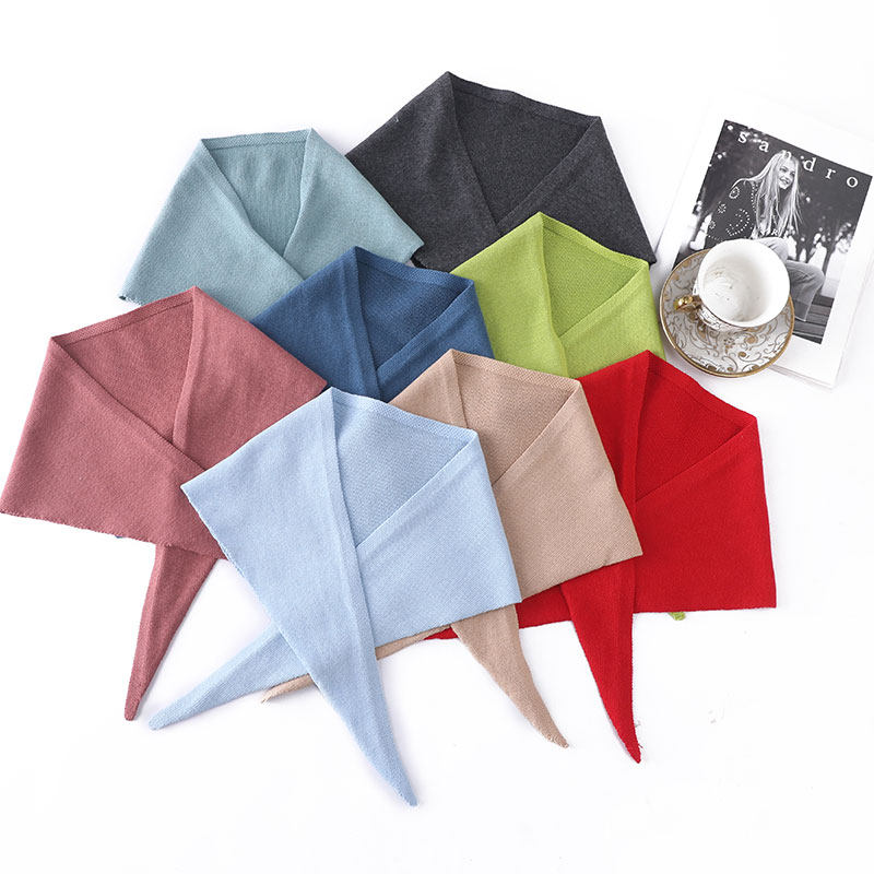 纯棉三角小围巾披肩男女夏季空调房保暖护颈椎护脖子防寒百搭脖套