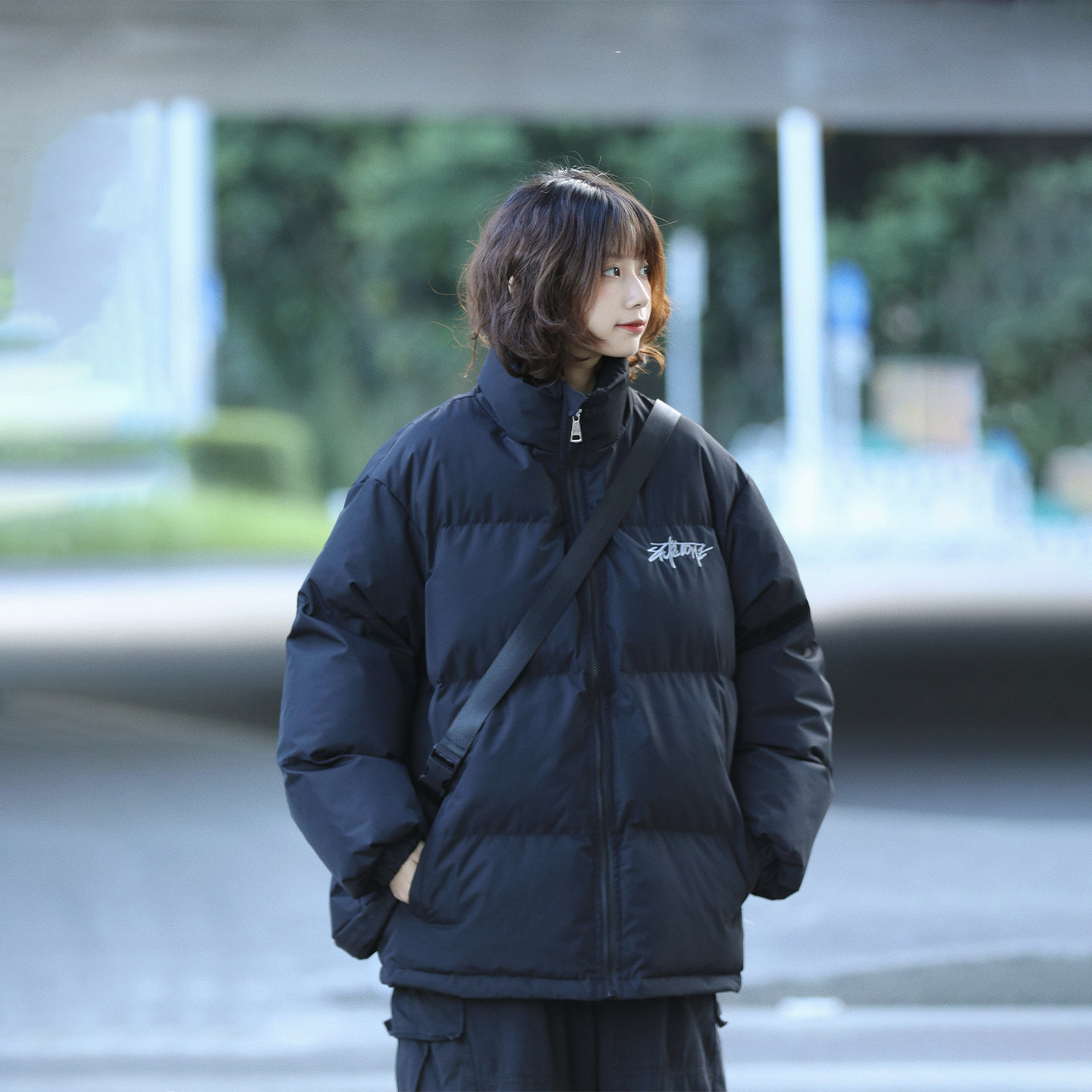 阿于呆美式户外挎包立领加厚棉服男冬季情侣百搭保暖面包服棉衣女,男装,棉衣,淘宝优惠券,粉丝福利购,淘宝优惠卷