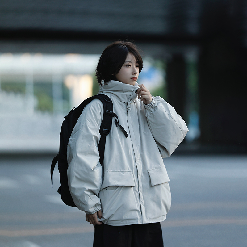 阿于呆加厚冬季大口袋棉衣