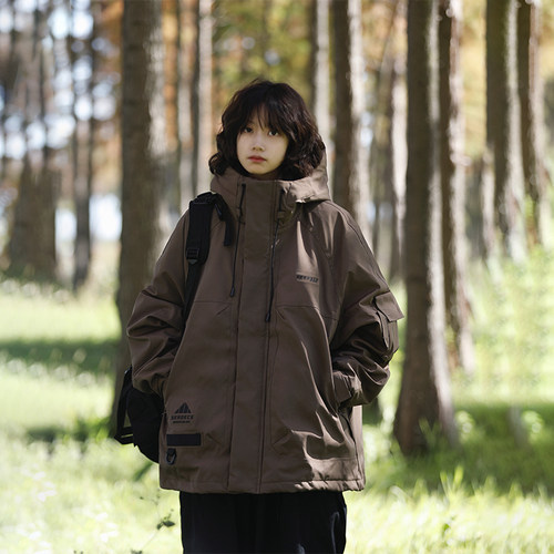 阿于呆复古90白鸭绒羽绒服防泼水