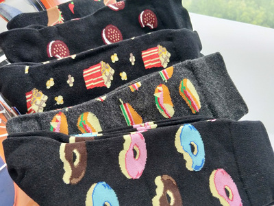 潮男士法国街头ins风秋冬季棉袜