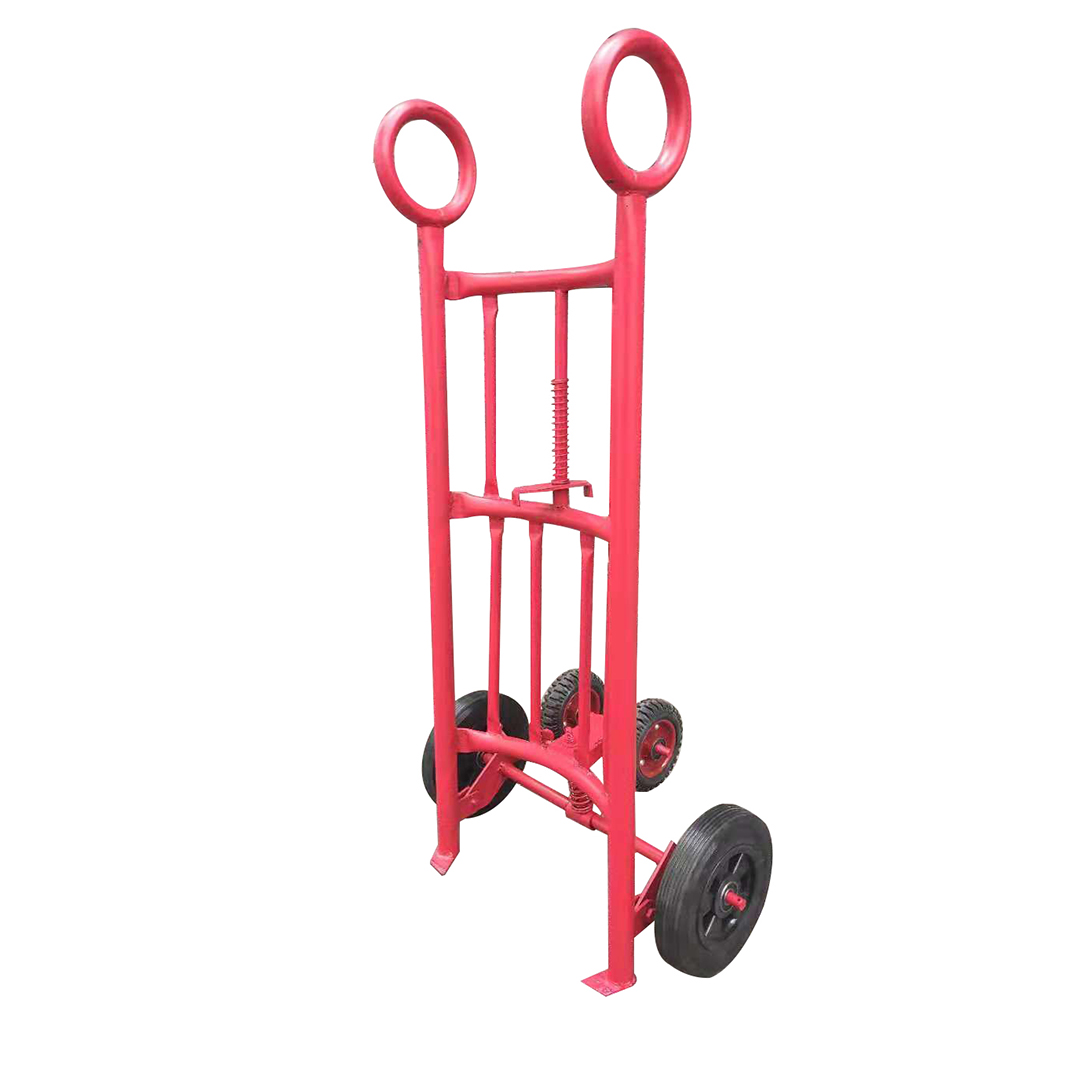 丹政牌四轮省力油桶铁桶塑料桶倒料手推车手动液压叉车搬运神器