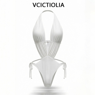 2026新款 连体泳衣女士高级感保守遮肉显瘦白色热辣成人海边游泳装