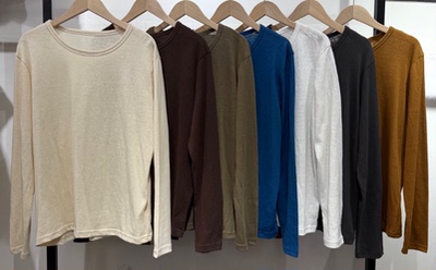 汉麻圆领针织打底衫 XHH15021